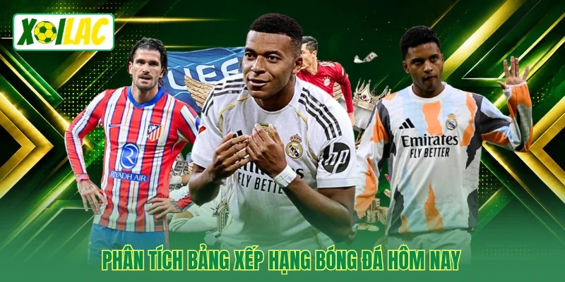 Phân tích bảng xếp hạng bóng đá hôm nay